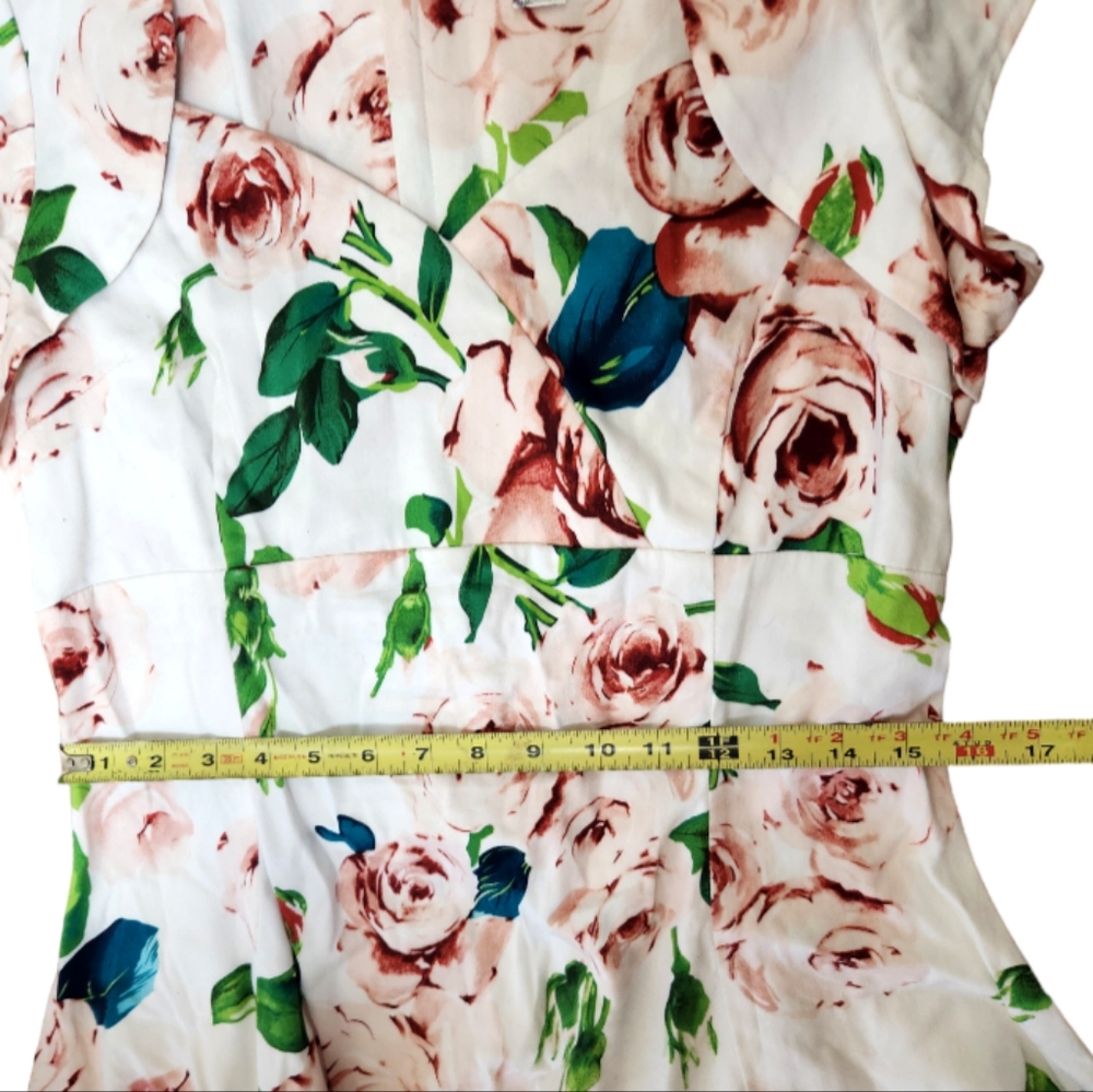 “Collectif Vintage London”  Regina Doll Swing dress, Pinup 1950s UK 14 US 10 L - Picture 11 of 13